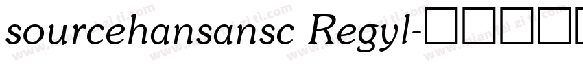 sourcehansansc Regyl字体转换